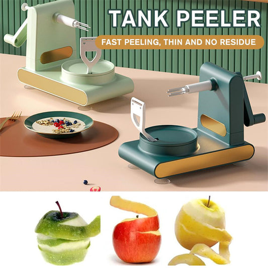 Multifunctional Hand-Cranked Peeler – Fruit and Vegetable Cutter, Slicer, and Corer for Home Kitchen