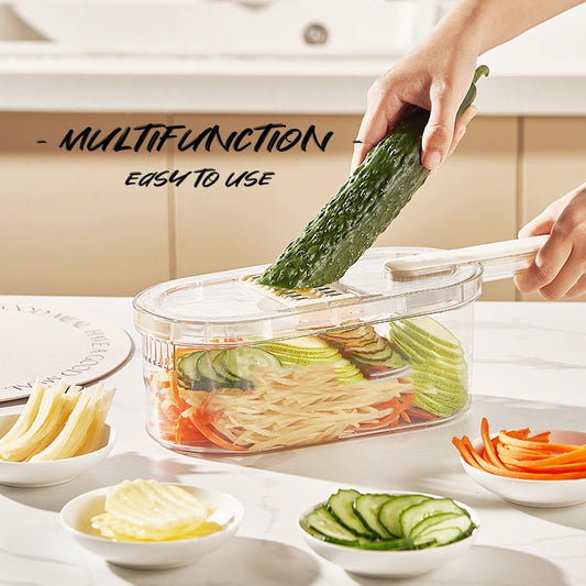 Multifunction Vegetable Cutter with Basket & Brush