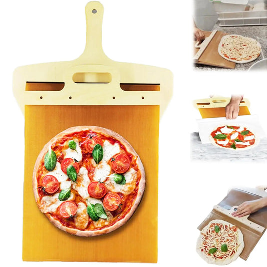Sliding Pizza Shovel & Non-Stick Cutting Board