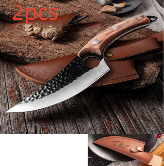 Heavy-Duty Butcher Knife – Small Scimitar for Boning & Skinning