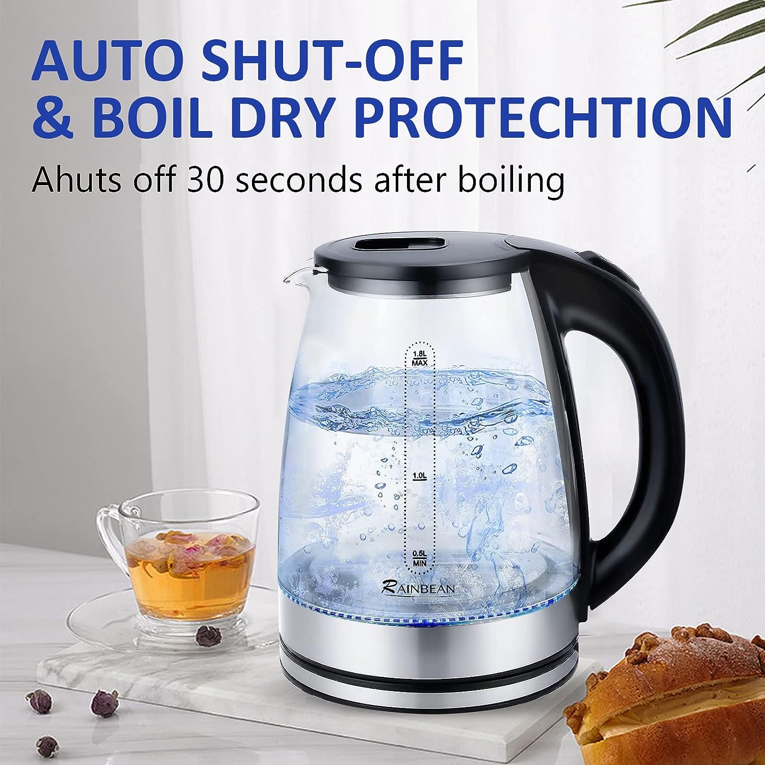 Electric Kettle Water Boiler, 1.8L Electric