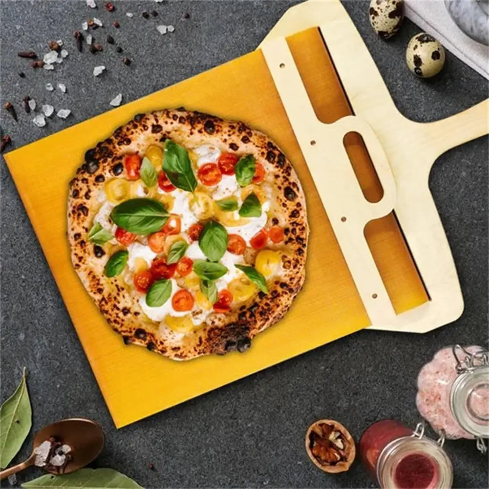 Sliding Pizza Shovel & Non-Stick Cutting Board