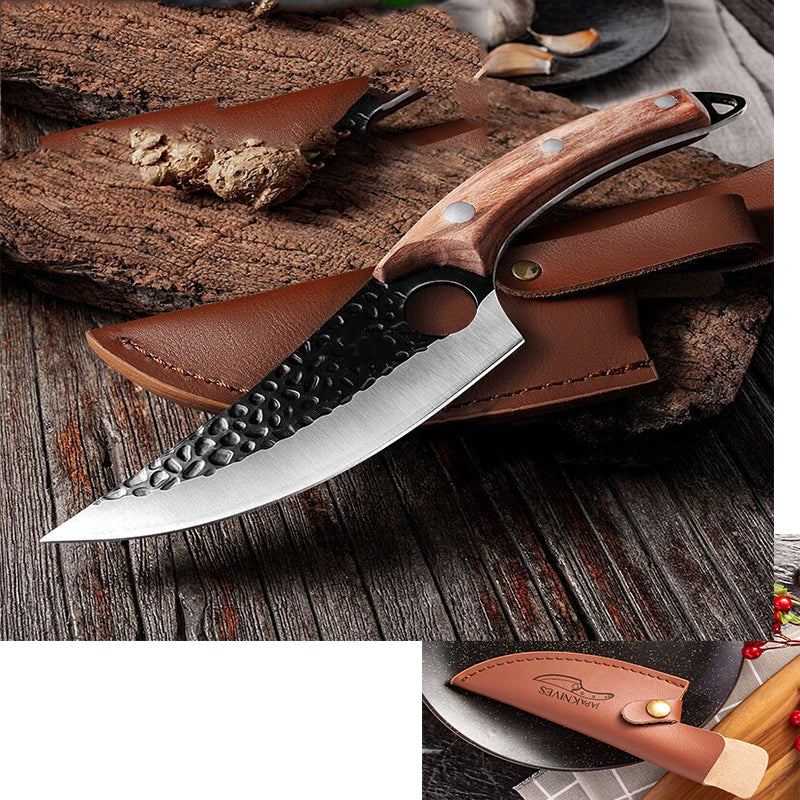 Heavy-Duty Butcher Knife – Small Scimitar for Boning & Skinning
