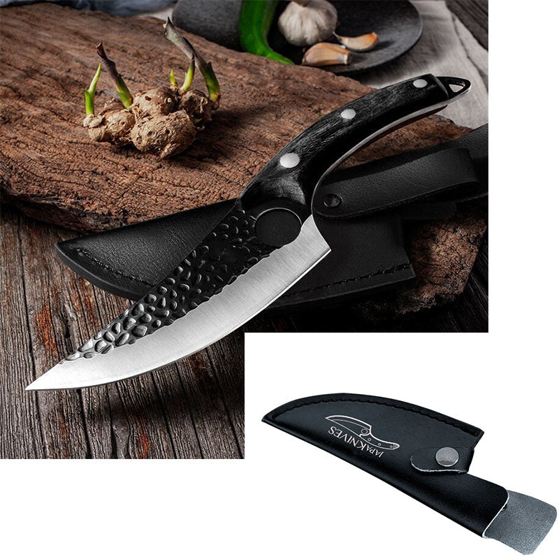 Heavy-Duty Butcher Knife – Small Scimitar for Boning & Skinning