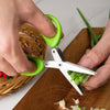 Multifunctional Multi-Layer Green Onion Scissors – Stainless Steel Herb & Spice Cutting Kitchen Scissors