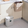 Kitchen Hanging Sliding Lid Plastic Trash Can