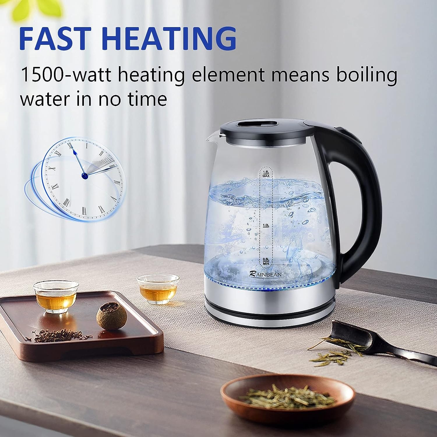 Electric Kettle Water Boiler, 1.8L Electric