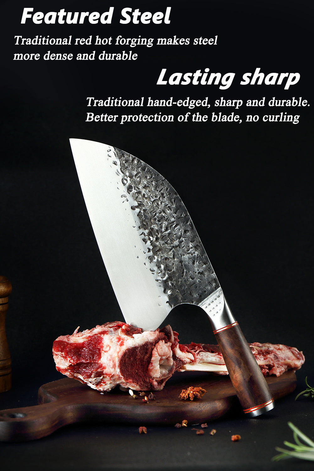 Hammer Brushed Kitchen Knife