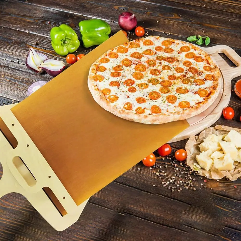 Sliding Pizza Shovel & Non-Stick Cutting Board