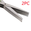 Multifunctional Multi-Layer Green Onion Scissors – Stainless Steel Herb & Spice Cutting Kitchen Scissors