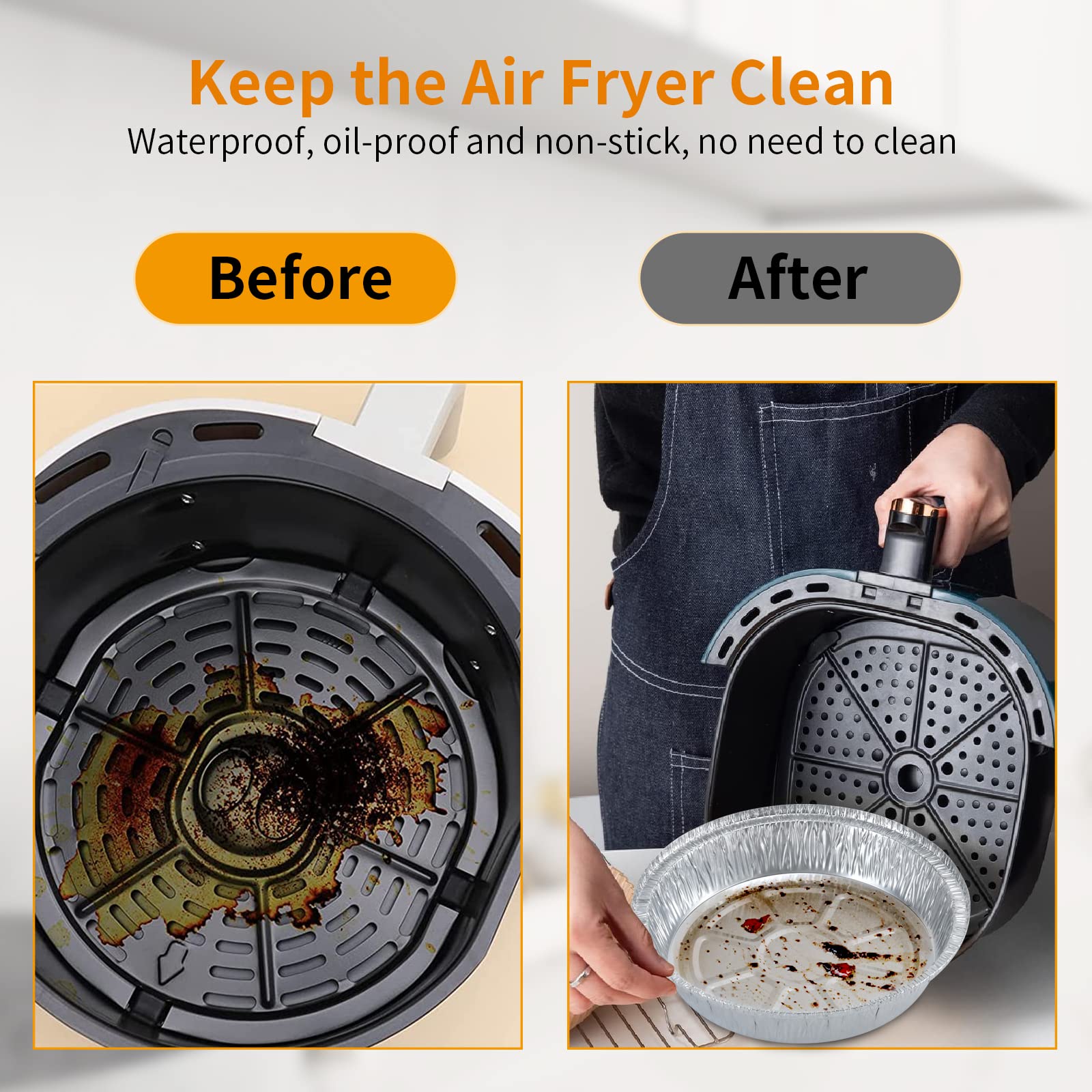 Non-Stick Aluminum Foil Air Fryer Liners