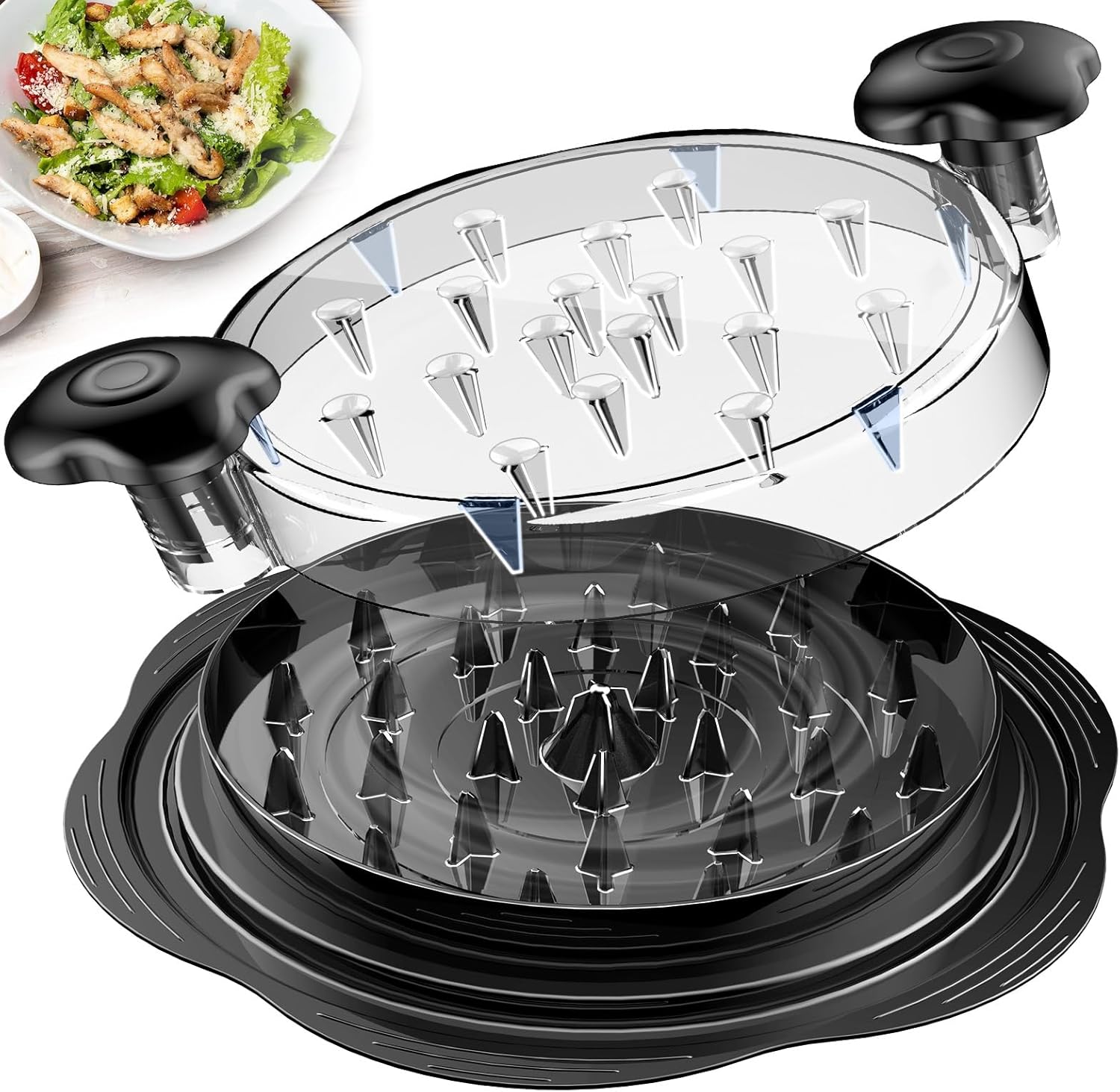 Chicken Shredder Tool with Brush and Fork