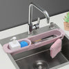 Telescopic Sink Rack | Adjustable Soap & Sponge Holder Kitchen Organizer