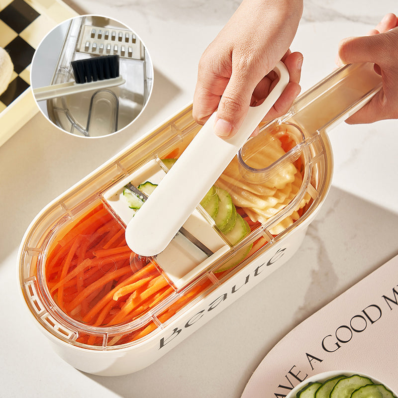 Multifunction Vegetable Cutter with Basket & Brush