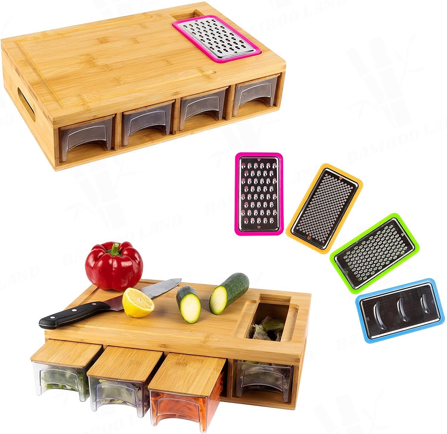 Square Bamboo Cutting Board for Kitchen