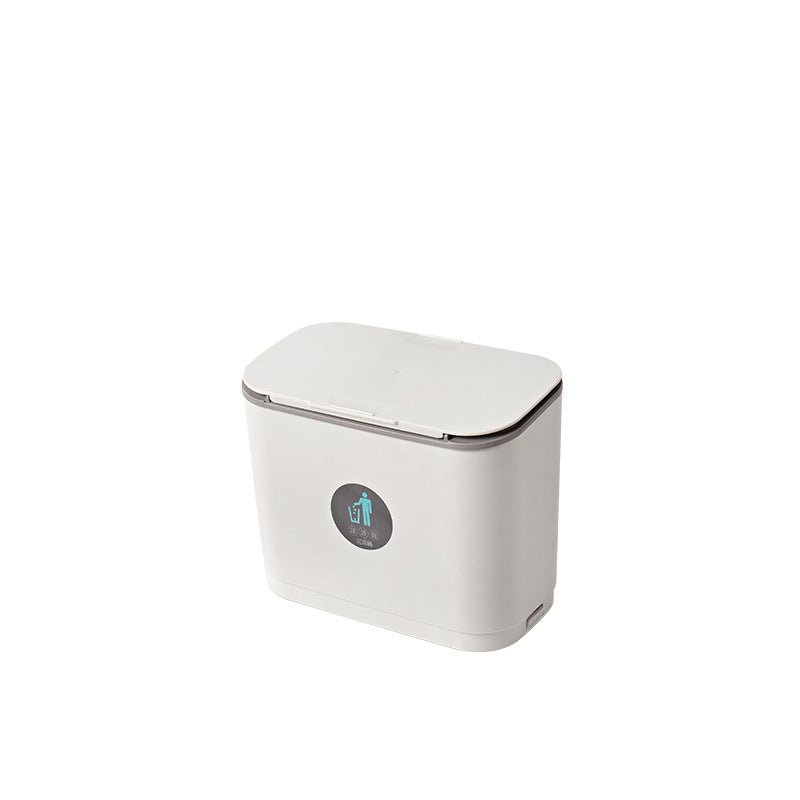 Kitchen Hanging Sliding Lid Plastic Trash Can