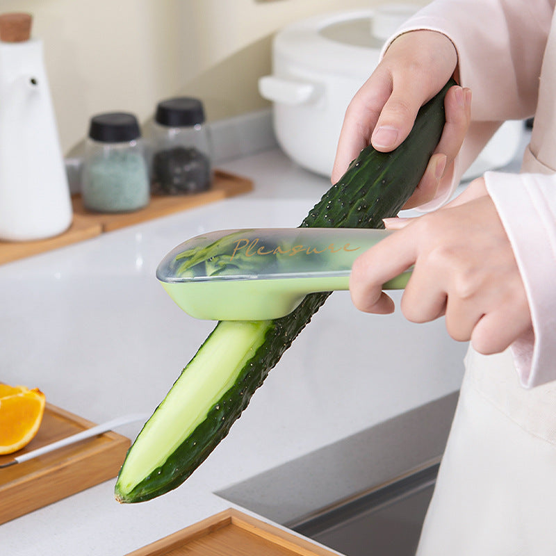 Household Peeling Knife with Storage Tube – Vegetable and Fruit Peeler