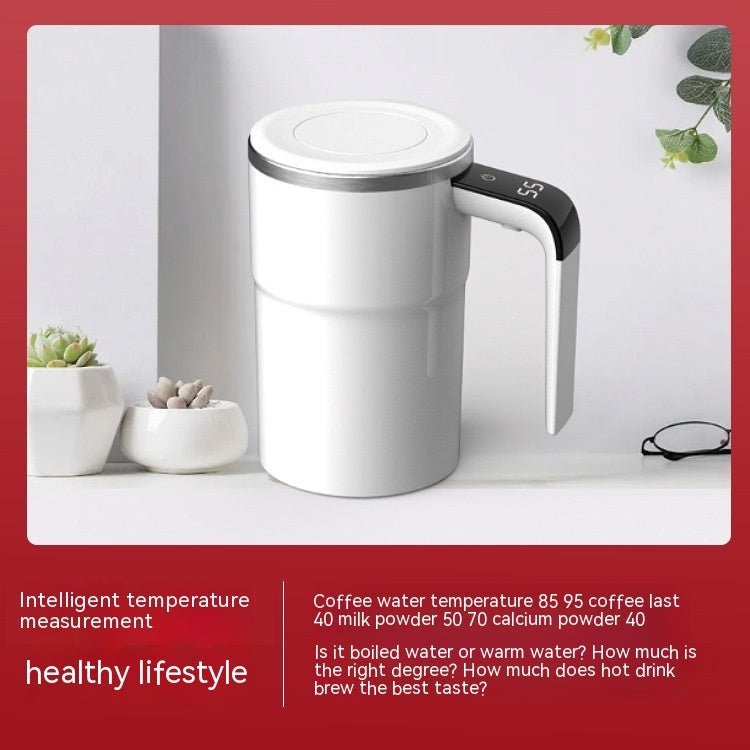 USB Rechargeable Electric Self-Stirring Mug – Stainless Steel Automatic Magnetic Cup