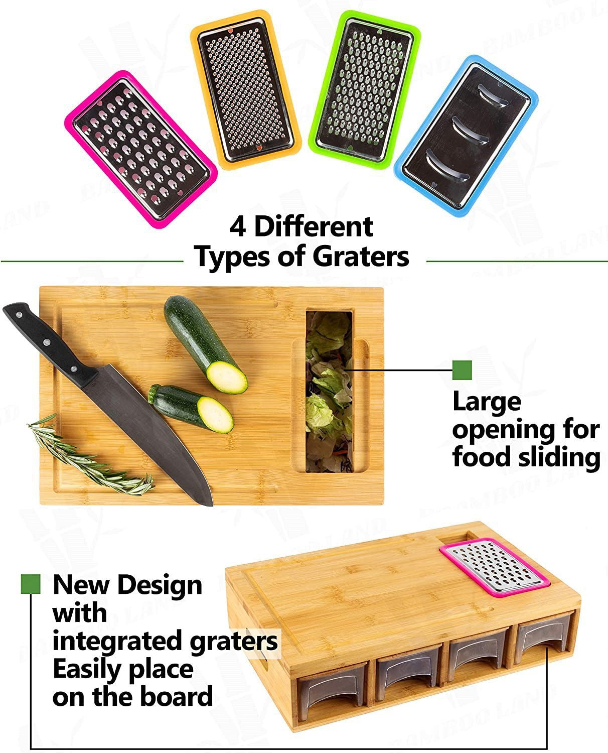 Square Bamboo Cutting Board for Kitchen