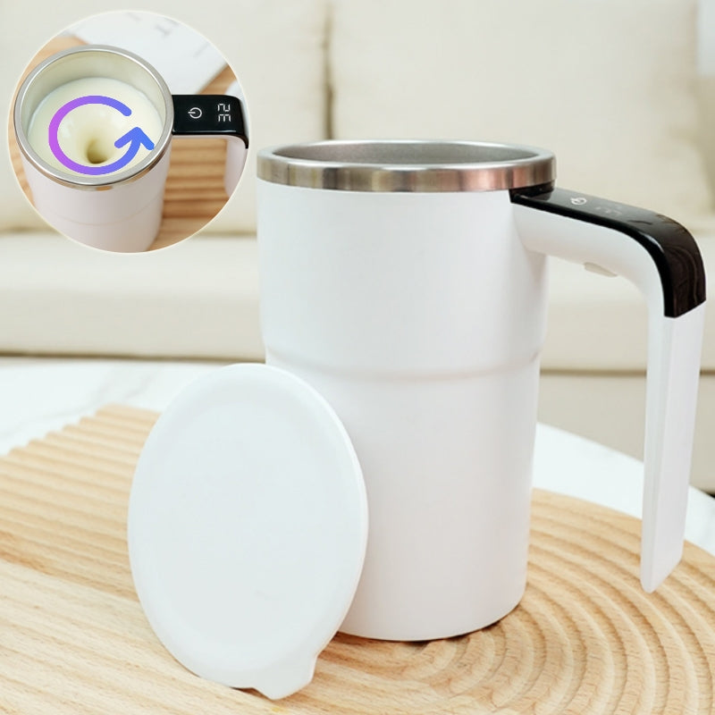 USB Rechargeable Electric Self-Stirring Mug – Stainless Steel Automatic Magnetic Cup
