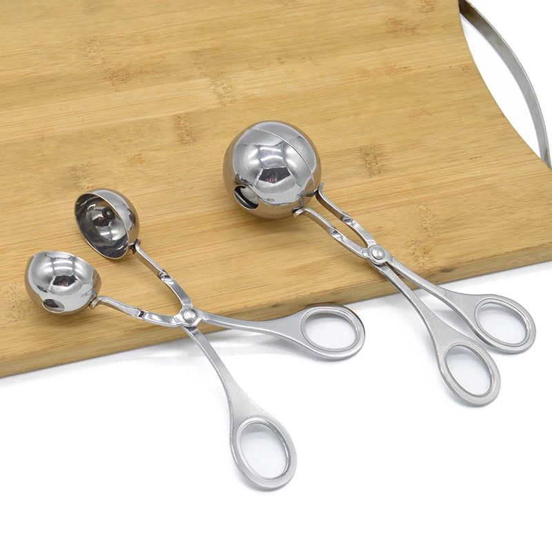 Stainless Steel Meat Baller Tongs Kitchen Gadgets