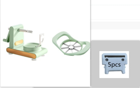 Multifunctional Hand-Cranked Peeler – Fruit and Vegetable Cutter, Slicer, and Corer for Home Kitchen