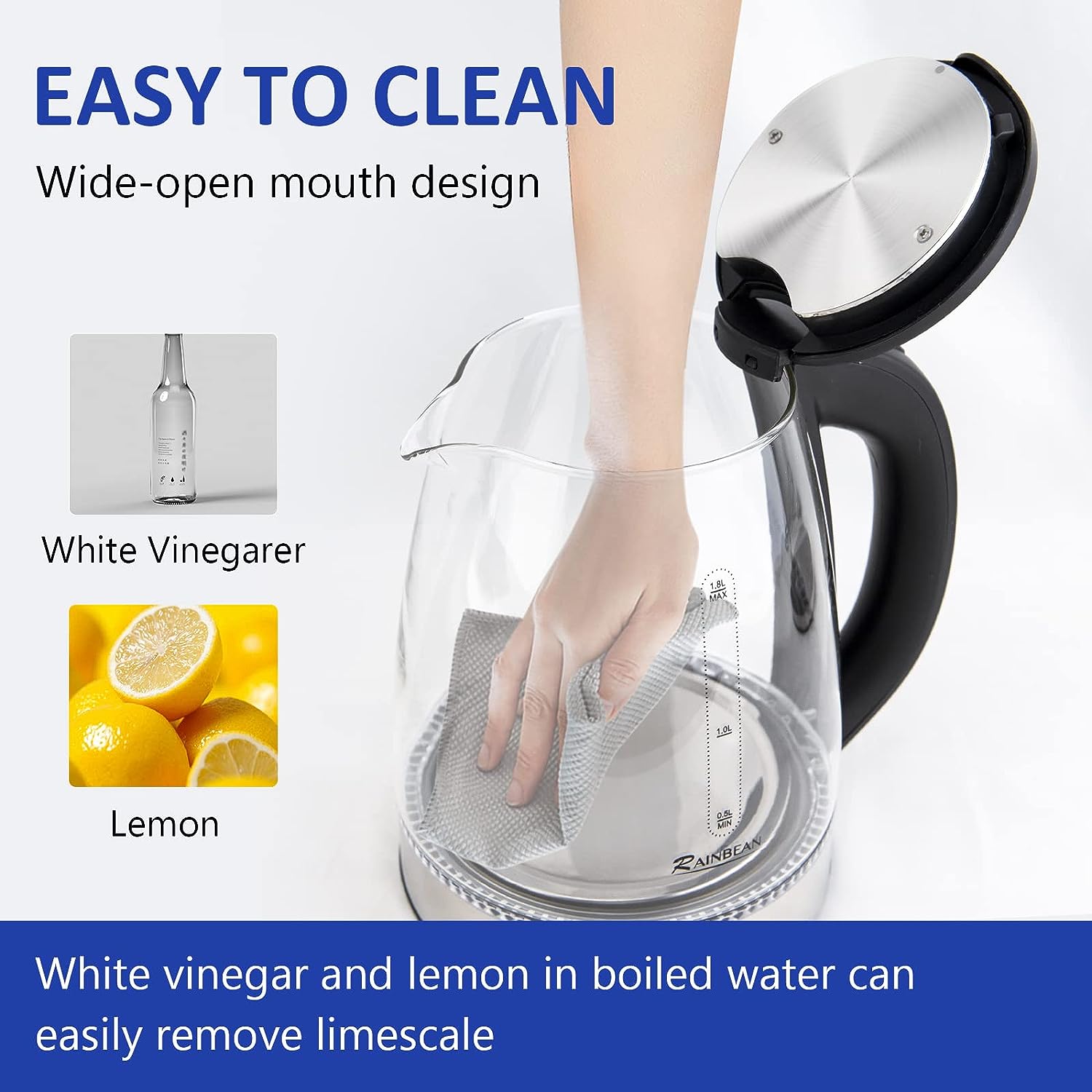 Electric Kettle Water Boiler, 1.8L Electric